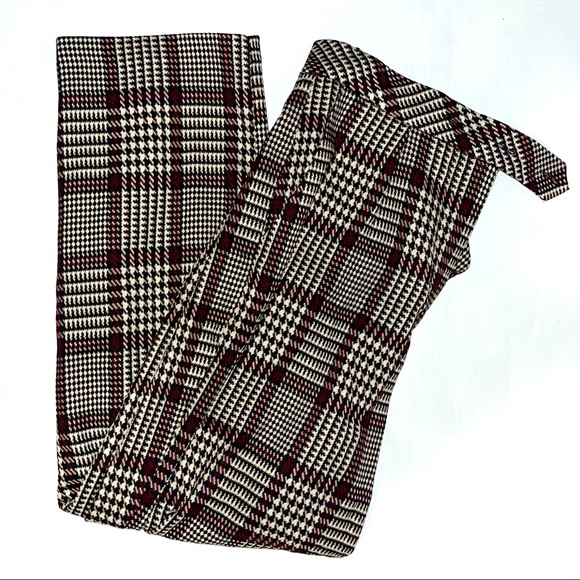 Topshop Plaid Work Pants - High Waisted - Picture 4 of 5